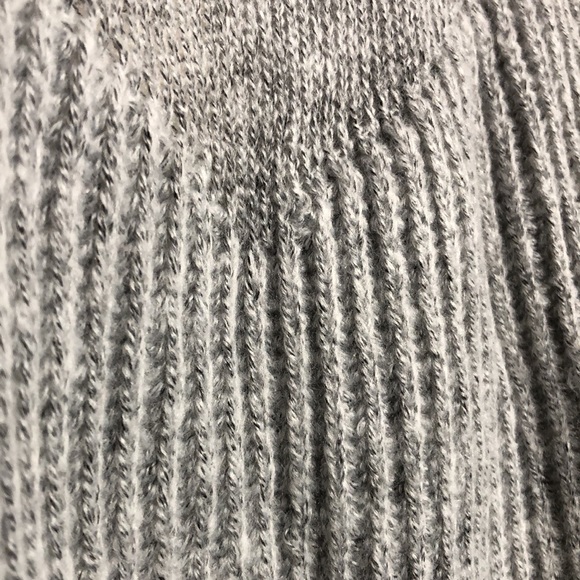 THML | Women’s Grey Ribbed Mixed Knit Bell Sleeve Chunky Sweater size Medium NEW - Picture 8 of 11